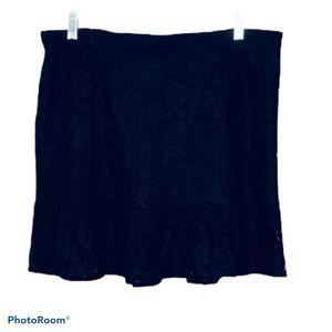 J. Crew Women's Black Mini Skirt Lace Floral Lined Size 12‎ NWT